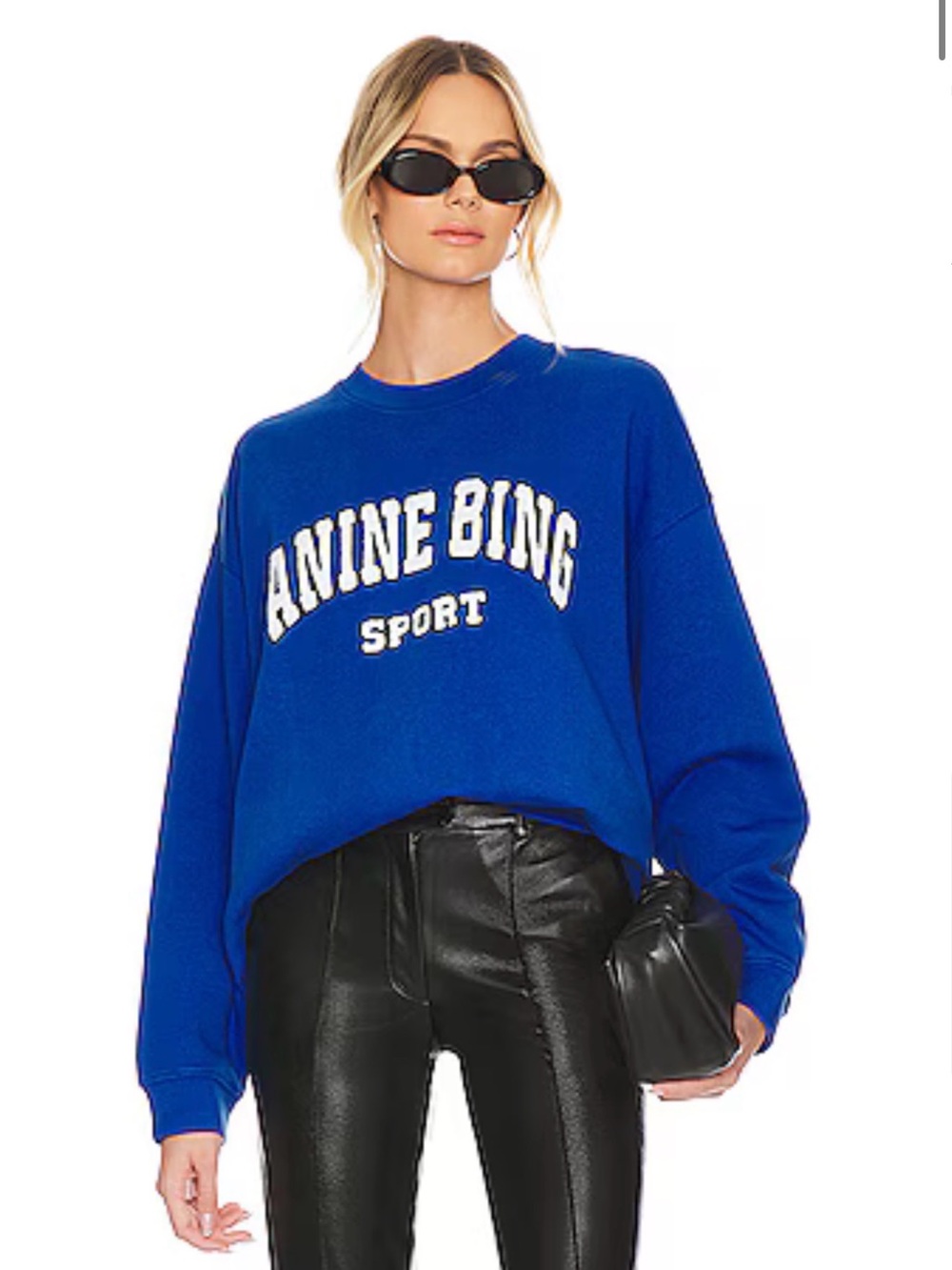 Anine Bing Tyler Oversized Crewneck Sweatshirt, NEW! 💙